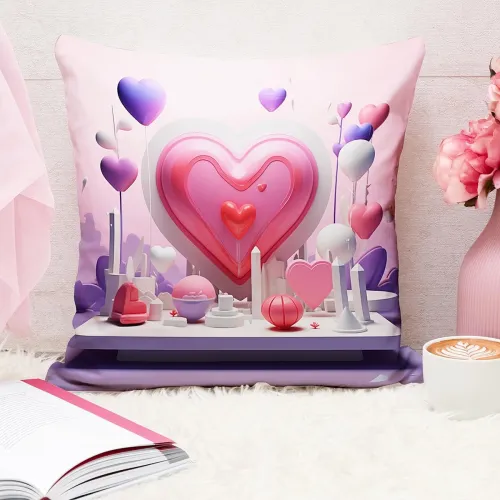 Image of STITCHNEST Printed Jute Cushion Cover