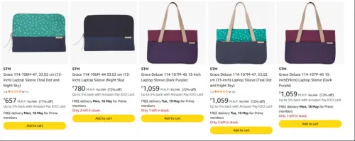 Image of STM Grace laptop sleeve at Minimum 72% Discount
