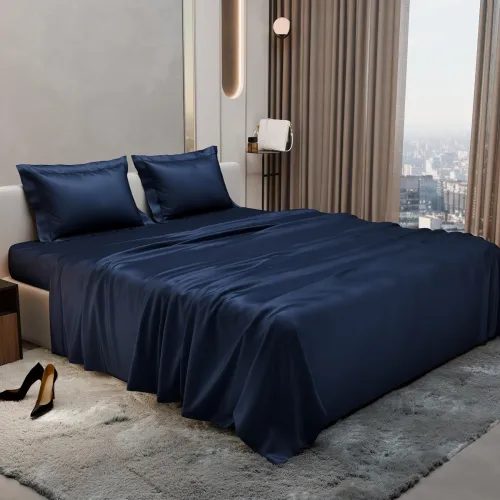 Image of Stoa Paris Double Bedsheet with 2 Pillow Covers 300 TC UltraSatin Premium Bedding Set