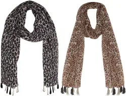 StoleVilla Printed Chiffon Women Multicolor Stole, Scarf, Fancy Scarf