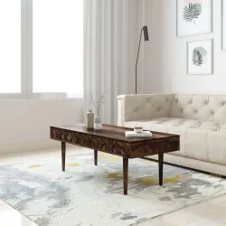 Stone & Beam Diara Solid Sheesham Wood Coffee Table