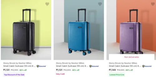 Image of Stony Brook By Nasher Miles Suitcases at Starting @ ₹1131