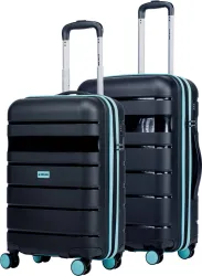Stony Brook by Nasher Miles Stony Brook Luggage Set of 2 (55 & 65 cm, Black) 