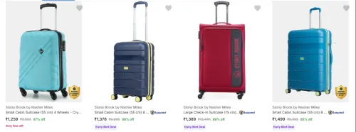 Image of Stony Brook By Nasher Miles Suitcases at minimum 80% Discount