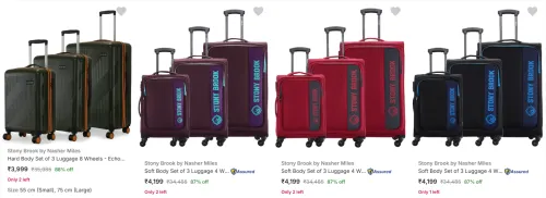 Image of Stony Brook By Nasher Miles Suitcases (PO3) upto 88% Discount
