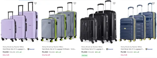 Image of Stony Brook By Nasher Miles Suitcases (PO3) at minimum 70% Discount
