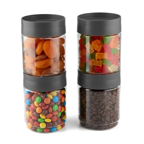 Image of Storage Jar Set of 4 (1000ml x 4), Transparent | Perfect For Grains, Pulses, Spice, Cereals, Cookies, Pickels, Dry Fruit