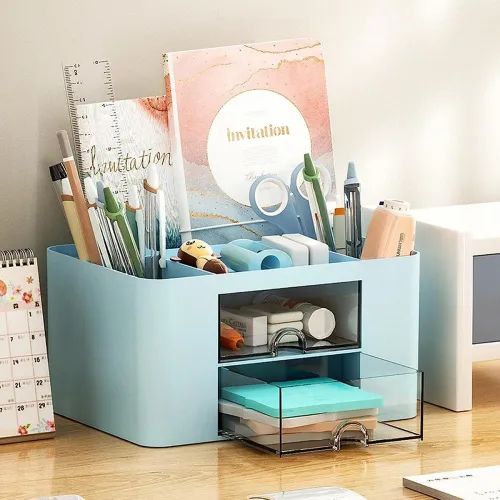 Image of Storescent Multi-functional Desk Organiser with 5 Compartments & 2 Drawers