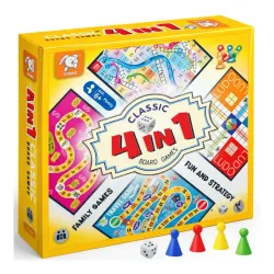 Storio 4-in-1 Classic Board Games for Kids 5+ Years | Snakes & Ladders, Ludo, Drive Your Car & Money Game | Family Board Game Set with Dice & Pawns | Educational Strategy Game for Boys & Gir...