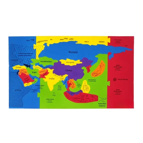 Image of Storio Asia Map Puzzle (Ages 4–8, Educational Toy)