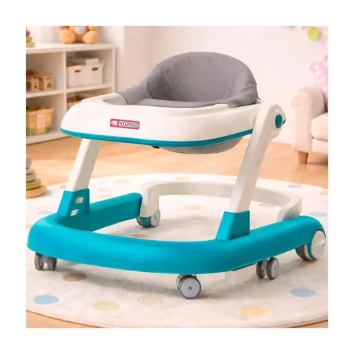 Image of Storio Baby Walker for 6–18 Months 360° Rotatable | 3-Level Adjustable Height Walker with Food Dining Tray |