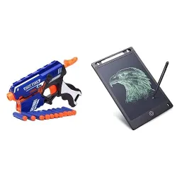 Storio Blaze Storm Soft Bullet Gun and LCD Writing Tablet 8.5 Inch Set