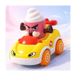 Storio Foodie Toy Car - Mr Icecream | Friction Powered Vehicle for 1–3 Year Old Boys & Girls | Push & Go Baby Car Toy | 