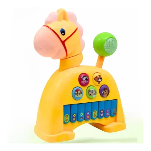 Image of Storio Musical Light & Sound Horse Piano with 5 Modes of Animal Sound (Colour May Vary)| Soothing Melodies| Interactive 