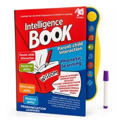 Storio Intelligence Book Sound Book for Children, English Letters & Words Learning Book, Fun Educational Toys. Activities with Numbers, Shapes Learning Book for Toddlers