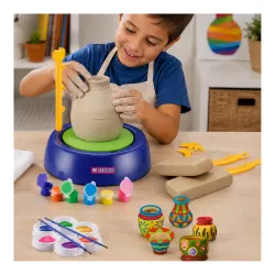 Storio Kids Art & Craft Pottery Wheel Kit|DIY Battery Operated Pottery Making