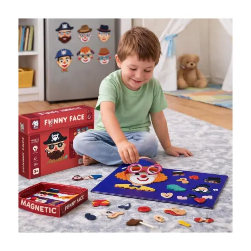 Image of Storio Magnetic Funny Face Puzzle Box for Kids | Educational Montessori Magnetic Toy Game for Boys & Girls 2–4 Years | C