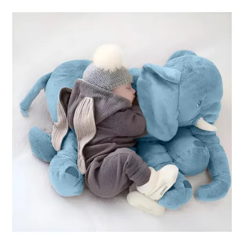Image of Storio Plush Big Size Fibre Filled Stuffed Animal | Elephant Soft Toy for Kids Boy Girl | Birthday Gift (60 cm, Blue Col