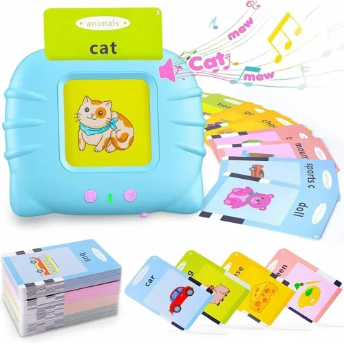 Image of Storio Toys Rechargeable Educational Language_Skills Learning Talking Flash Cards for 2 Year Old Kids Boys Girls Baby Mo
