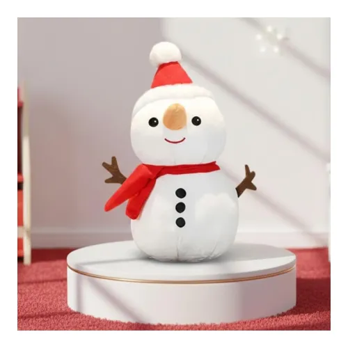 Image of Storio Snowman Christmas Plush Toy – White