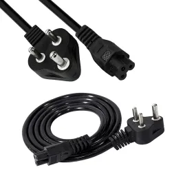 Storite 1.5M 3 Pin Laptop Power Adapter Cable, Black