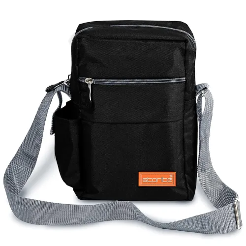Image of Storite 10 Inch Stylish Padded Mini Sling Bag for Men and Women, Small Passport Travel Bag and Small Sling Bag With Wate