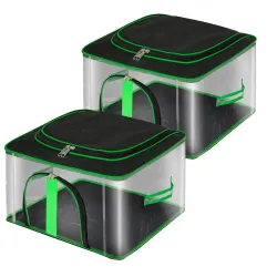Storite 2 Pack Nylon 33 L PVC Transparent Moisture Proof Storage box