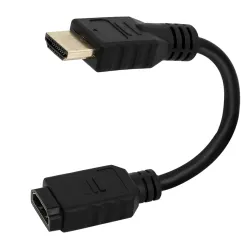 Storite 10cm High Speed HDMI Male to Female Extension Adapter Cable, Black