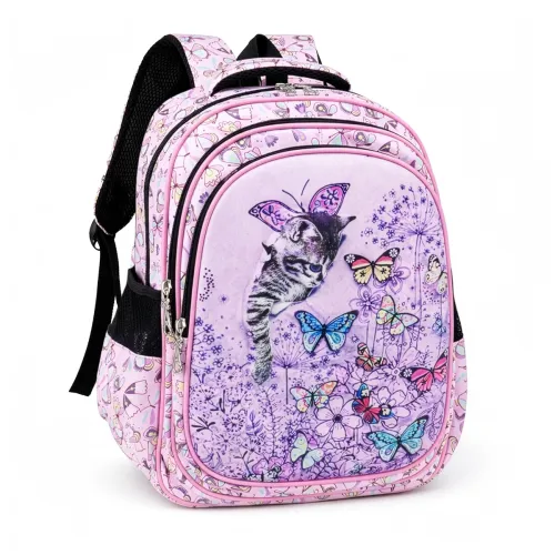Image of Storite School Bag for Girls Kids 15L | 3D Cartoon Backpack Lightweight Water-Resistant | Multi-Compartment with Bottle 