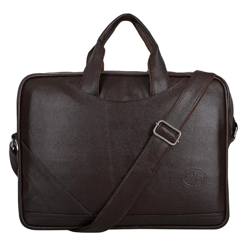 Image of Storite PU Leather Expanded Laptop Shoulder Messenger Sling Office Business