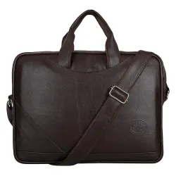 Storite PU Leather Expanded Laptop Shoulder Messenger Sling Office Business