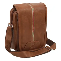 Storite PU Leather Sling Bag For Man Side Bag Crossbody Travel Office Business Messenger One Side Shoulder Bag for Men & Women (30 x 5.5 x 24 Cm)