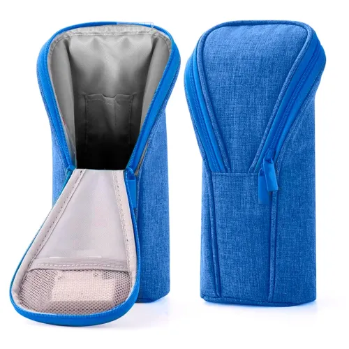 Image of Storite Standing Canvas Pencil Case Organizer Blue