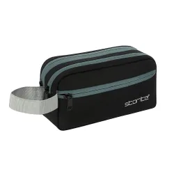 Storite Toiletry Bag for Men & Women - Black | Water-Resistant Polyester Travel Pouch for Storing Toiletries Shaving Kit
