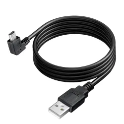 Storite 1.5M 90 Degree USB 2.0 A to Mini 5 Pin B Cable, Black