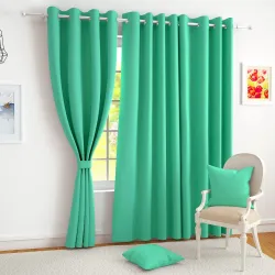 Story@Home 100% True Blackout Door Curtains 7 Feet Set of 2