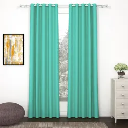 Story@Home 100% True Blackout Door Curtains 7 Feet Long Set of 2