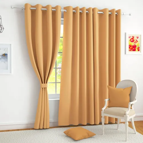Image of Story@Home 100% True Blackout Door Curtains 7 Feet Long 