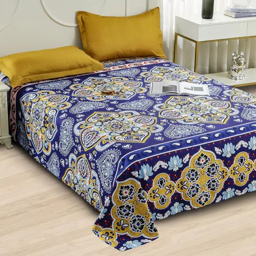 Image of Story@Home bedsheet for Double Bed Queen Size 240TC Satin Finish 