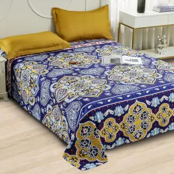 Story@Home bedsheet for Double Bed Queen Size 240TC Satin Finish 