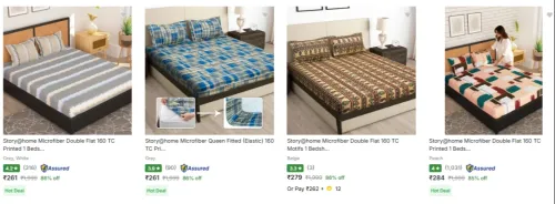 Image of Story Home Bedsheets upto 88% Discount