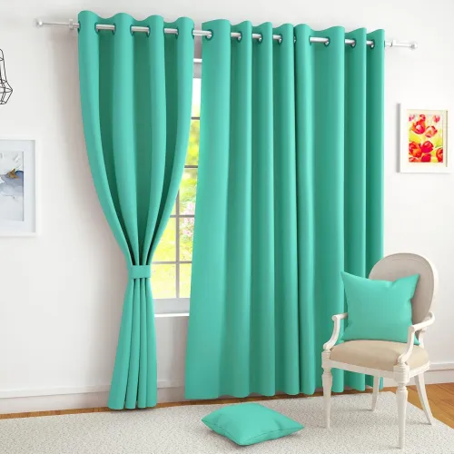 Image of Story@Home Blackout Door Curtains 7 Feet Long Set of 2