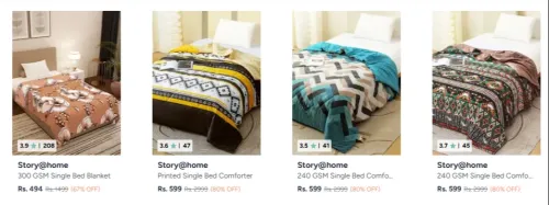 Image of Story@home Comforter at minimum 80% Discount