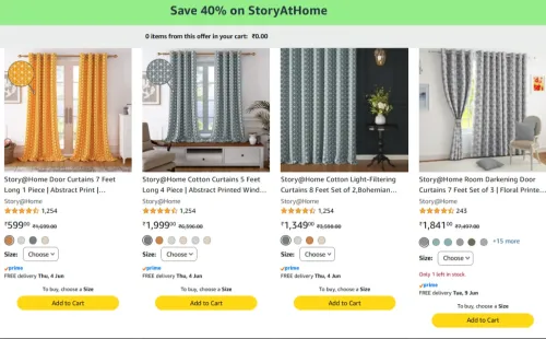 Image of Story@Home Door Curtains Apply 40% Coupon