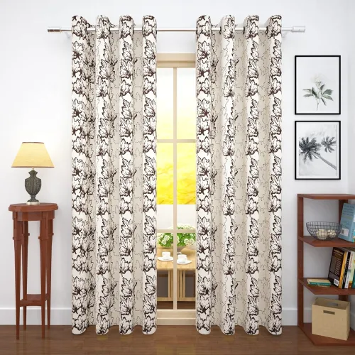 Image of Story@Home Door Room Darkening Curtains 7 Feet Long 1 Piece, Jacquard Room Darkening Door Curtain | Noise Reduction Curt