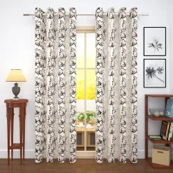 Story@Home Door Room Darkening Curtains 7 Feet Long 1 Piece, Jacquard Room Darkening Door Curtain | Noise Reduction Curt