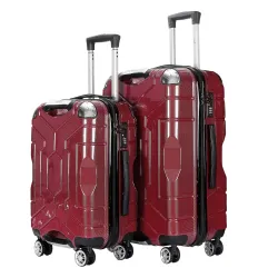 Story@Home Check Set of 2 360 Rotating Luggage Trolley Bags 