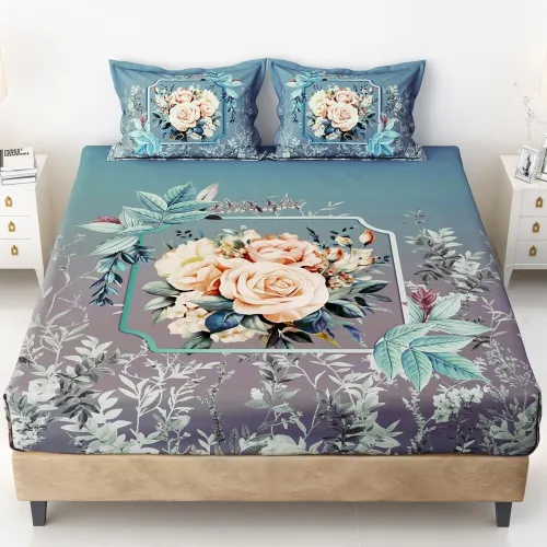 Image of Story@Home Classic Rose Bouquet Ombre 7D Bedsheet 