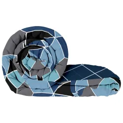 Story@HomeSingle Bed Comforter 180 GSM Reversible Microfiber | Comforter Single | AC Comforter Single Bed | Lightweight All Season Comforter | Blanket Single Size - Blue & Navy Blue