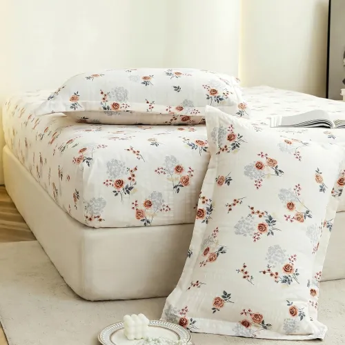 Image of Story@Home Cloud Cotton Fitted Bedsheet 